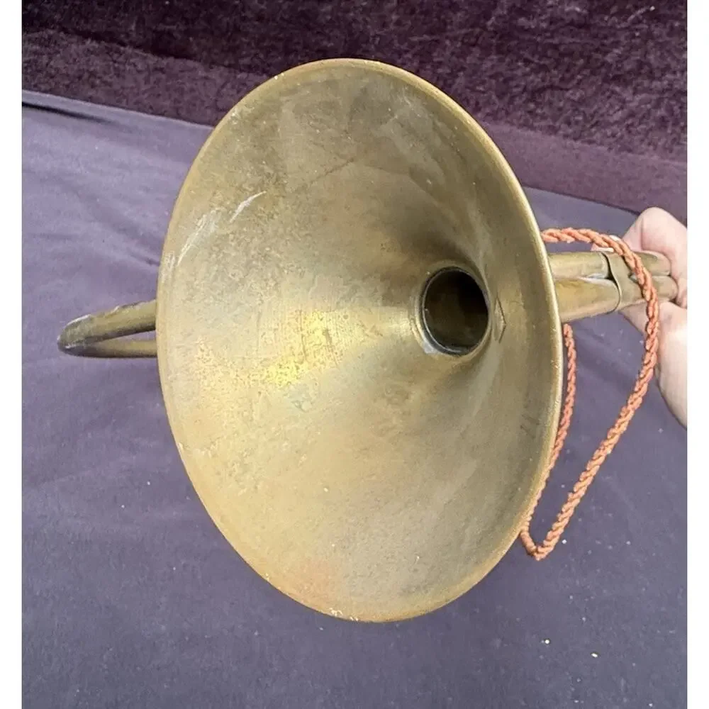 Vintage Brass French Horn Bugle Fox Hunting Decor Christmas LARGE 20 inch
